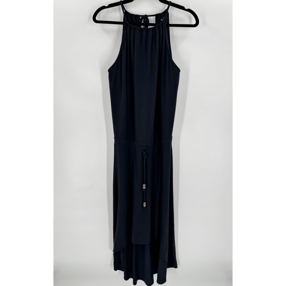 ATHLETA Black Malti Patio Halter Top High Low Maxi Dress Size M - Picture 2 of 11